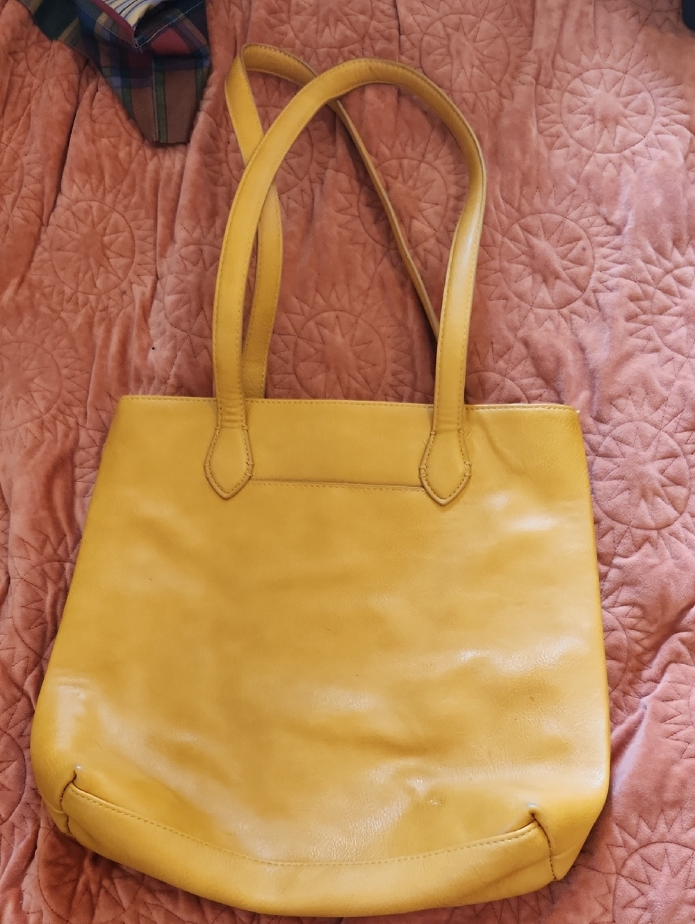Universal Thread Yellow Faux-Leather Tote Shoulder Bag